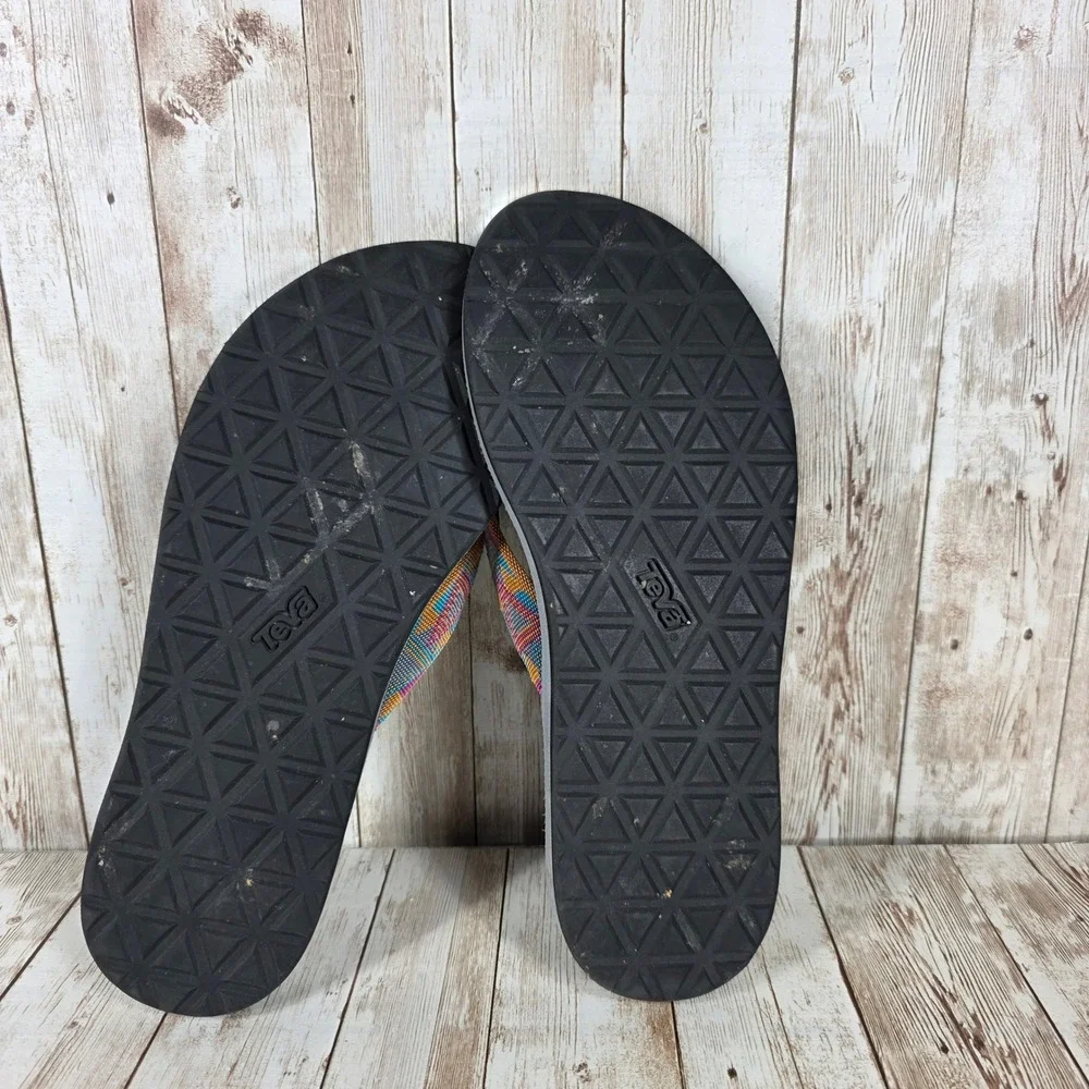 Teva Flip‎ Flops Thong Sandals Colorful Straps Casual Comfort Women's 10